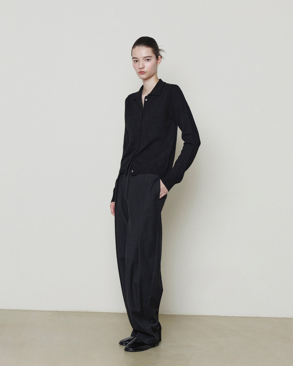 Brownyard - Wool Pleats Pants (Black) product image 1 | TRAB K-Fashion Australia