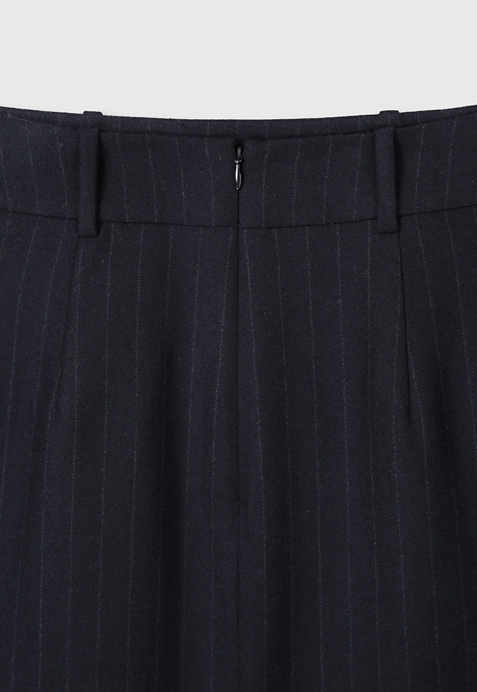 Tonywack - Virgin Wool Long Pencil Skirt (Navy Pinstripe) product image 8 | TRAB K-Fashion Australia