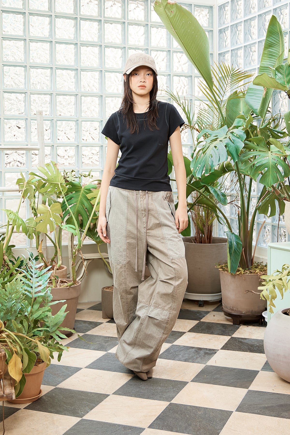 Matin Kim - Stitch Point Small Logo Top (Black) product image 9 | TRAB K-Fashion Australia