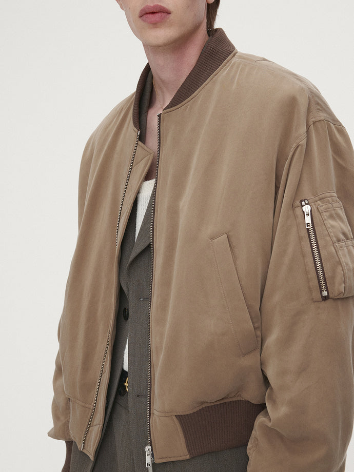 Tonywack - Rayon Twill Bomber Jacket (Sage) product image 6 | TRAB K-Fashion Australia