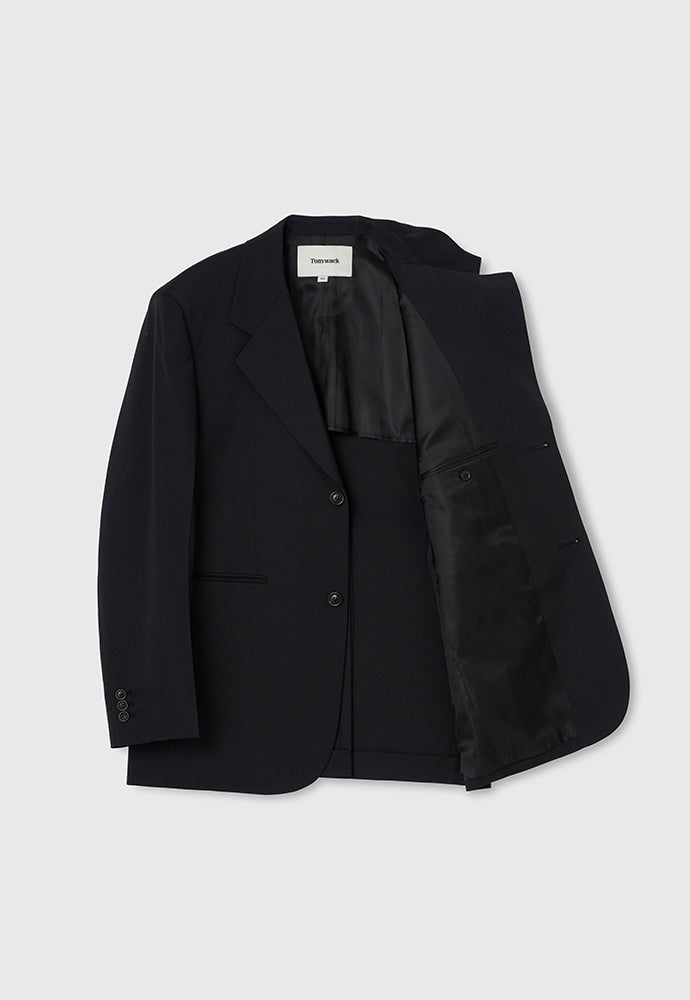 Tonywack - Tropical Wool Relaxed Tailored Jacket (Summer Exclusive) (Black) product image 9 | TRAB K-Fashion Australia