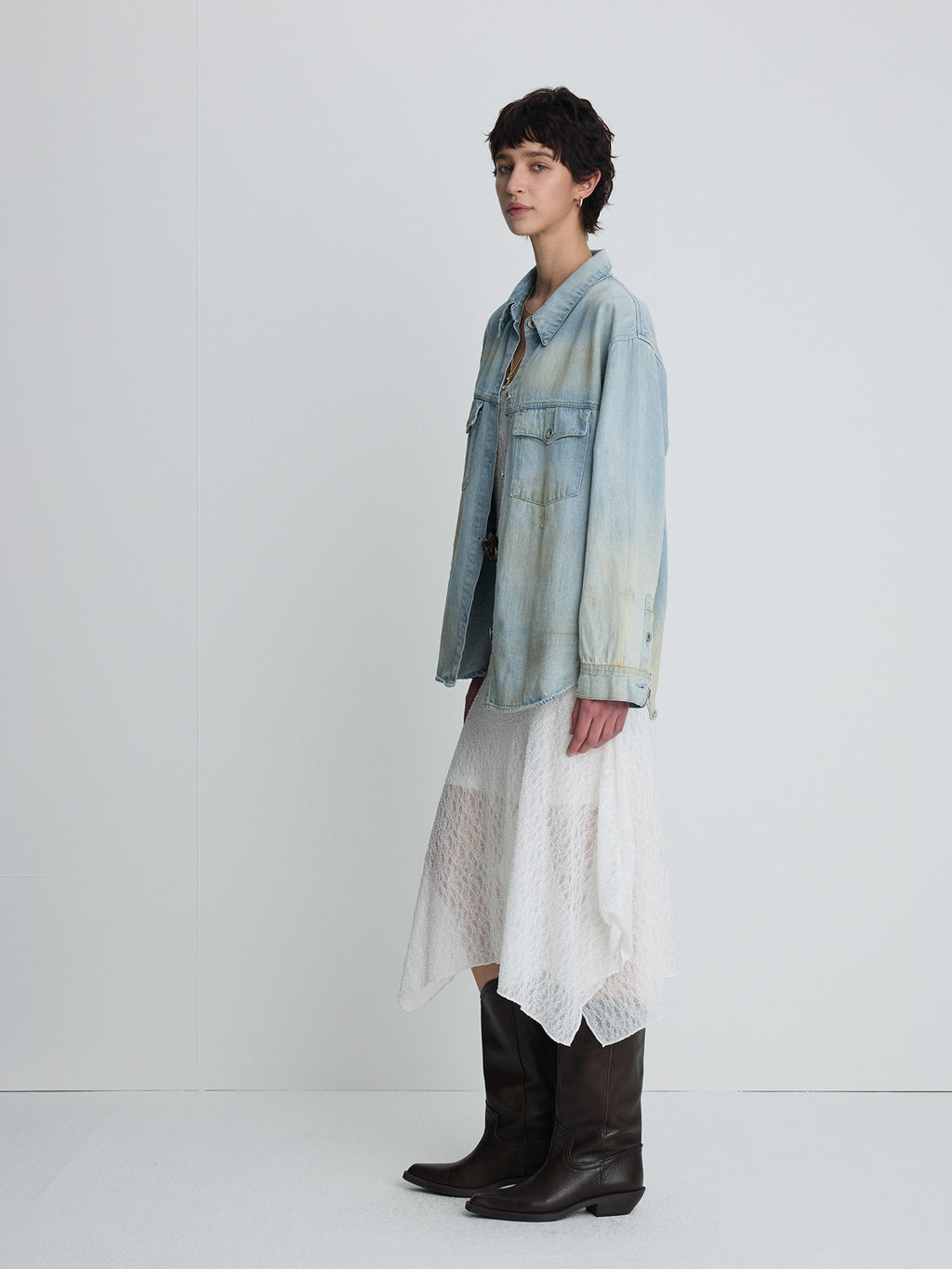 Tonywack - Hand Distressed Vintage Relaxed Shirts (Washed Light Blue) product image 2 | TRAB K-Fashion Australia