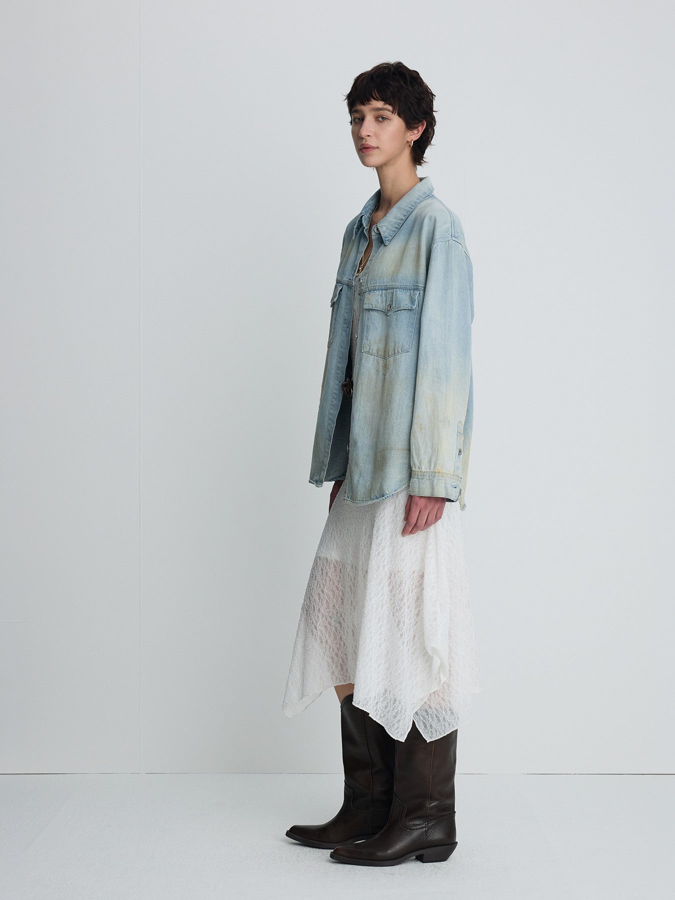 Tonywack - Hand Distressed Vintage Relaxed Shirts (Washed Light Blue) product image 2 | TRAB K-Fashion Australia