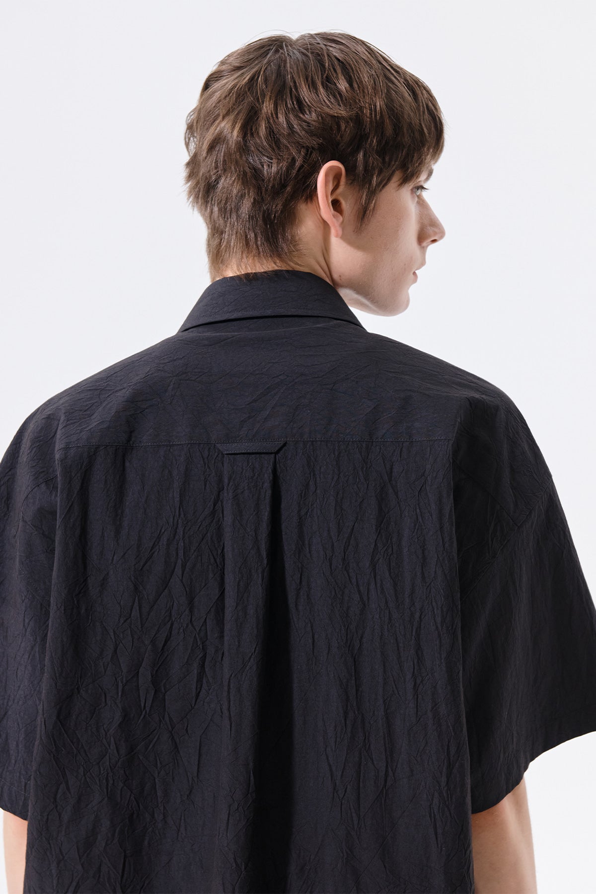 Matin Kim - Small Logo Over Fit Shirt (Charcoal) product image 12 | TRAB K-Fashion Australia