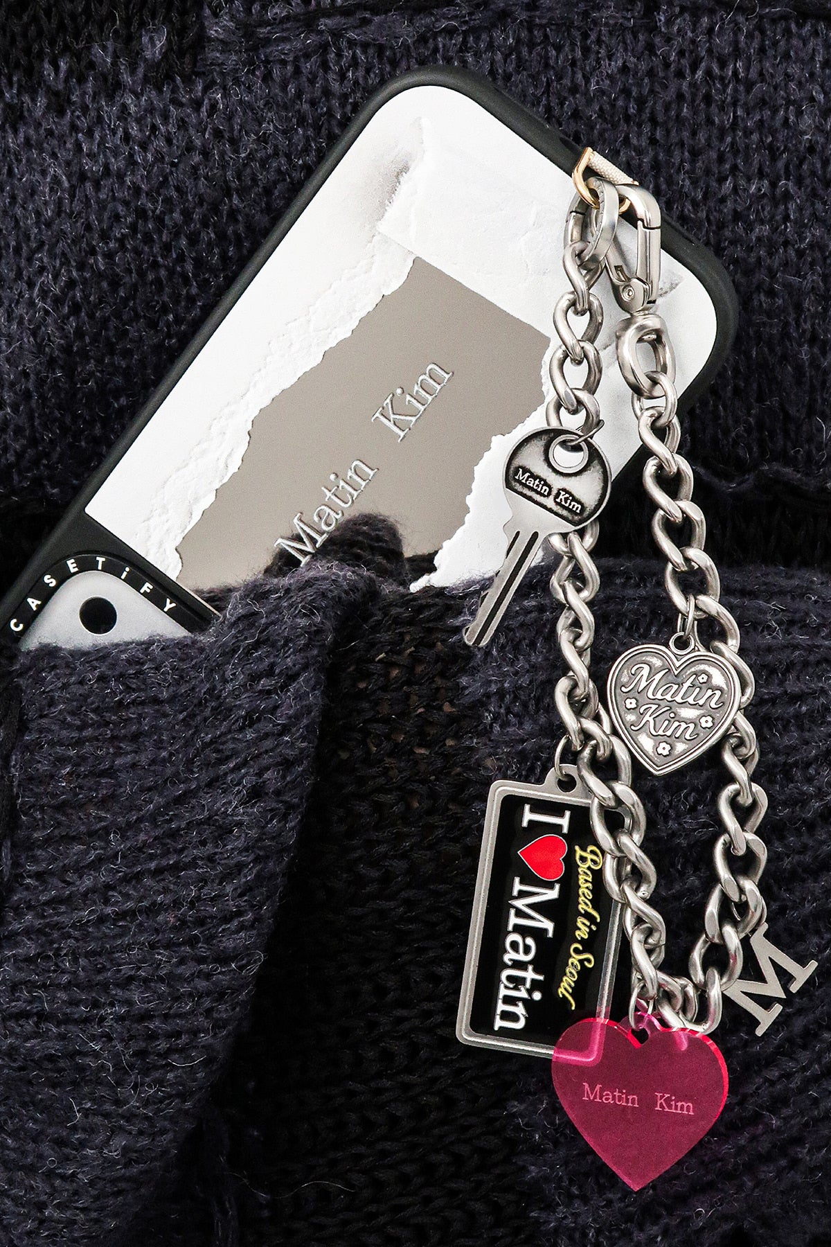 Matin Kim - Matin Kim X Casetify Phone Charm (Dark Silver) product image 8 | TRAB K-Fashion Australia