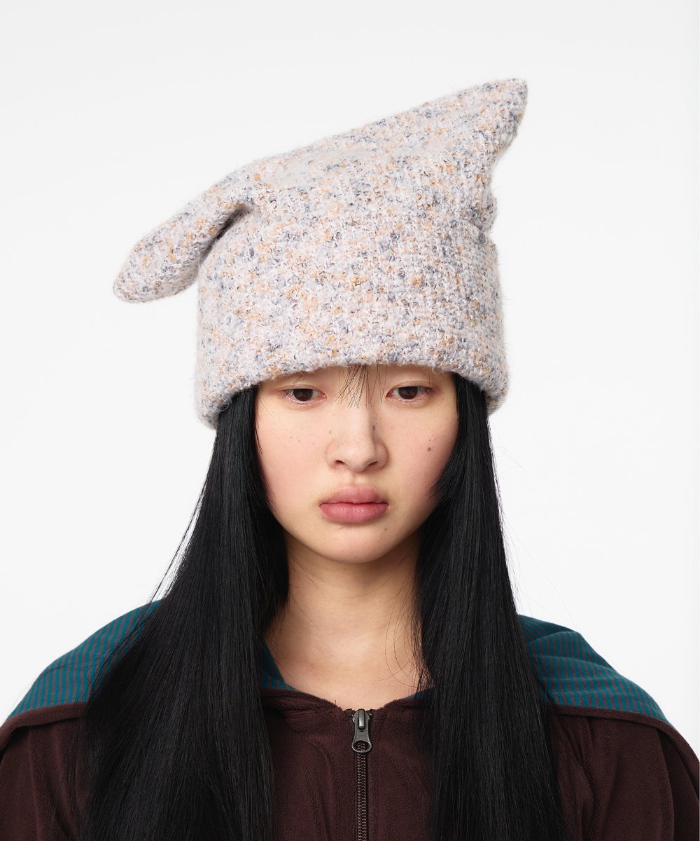 Coyseio - Reversible Wide Cat Beanie (Light Grey) product image 5 | TRAB K-Fashion Australia