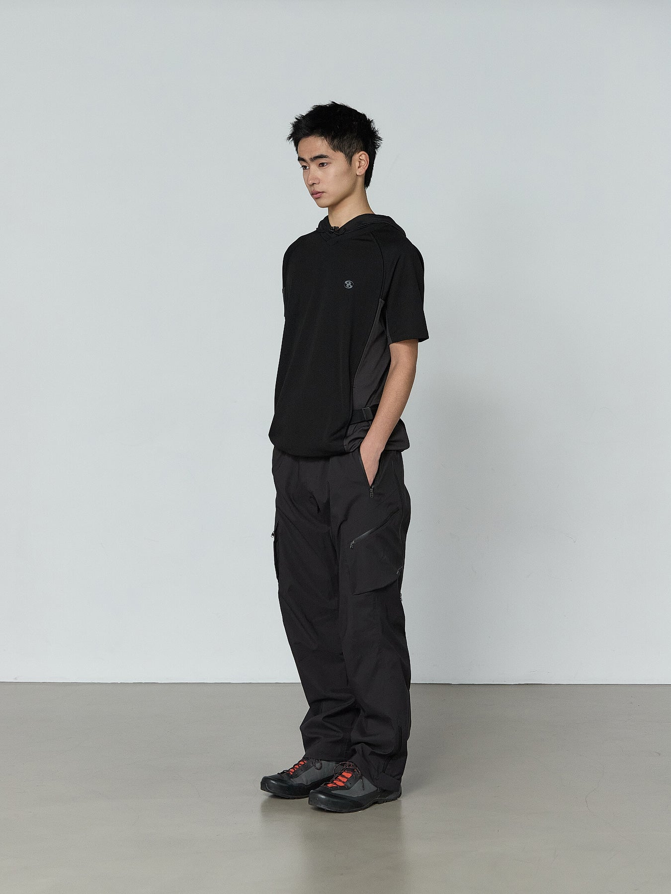 San San Gear - Hooded Mesh T-Shirt (Black) product image 1 | TRAB K-Fashion Australia