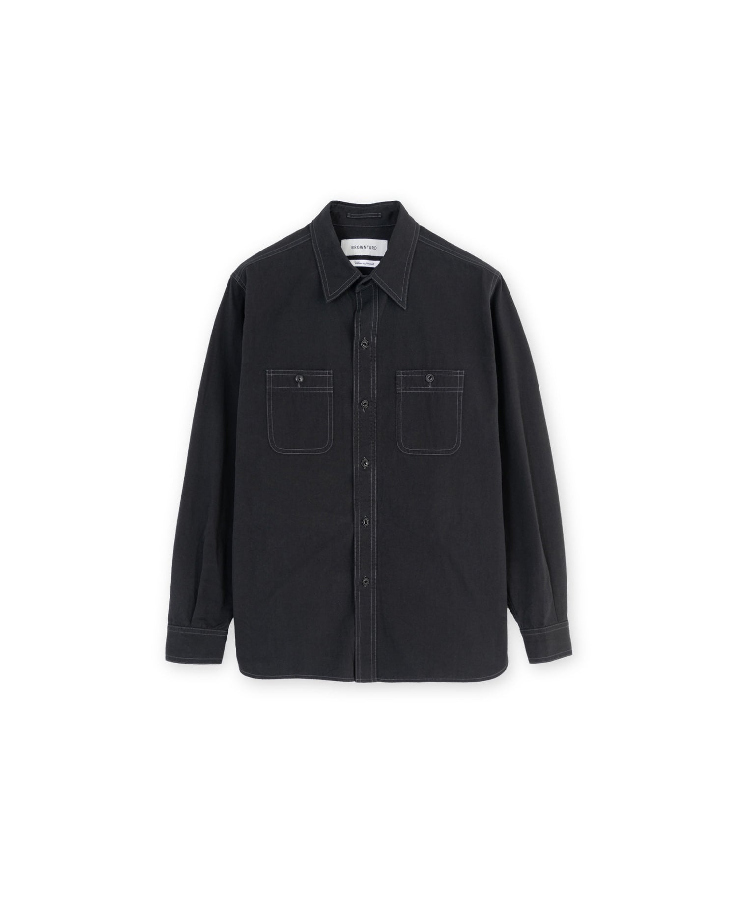 Brownyard - 25ss W Washed Work Shirt (Black) product image 5 | TRAB K-Fashion Australia