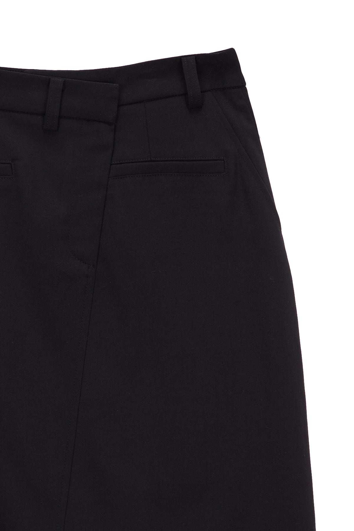 Matin Kim - Diagonal Detail Long Skirt (Black) product image 3 | TRAB K-Fashion Australia