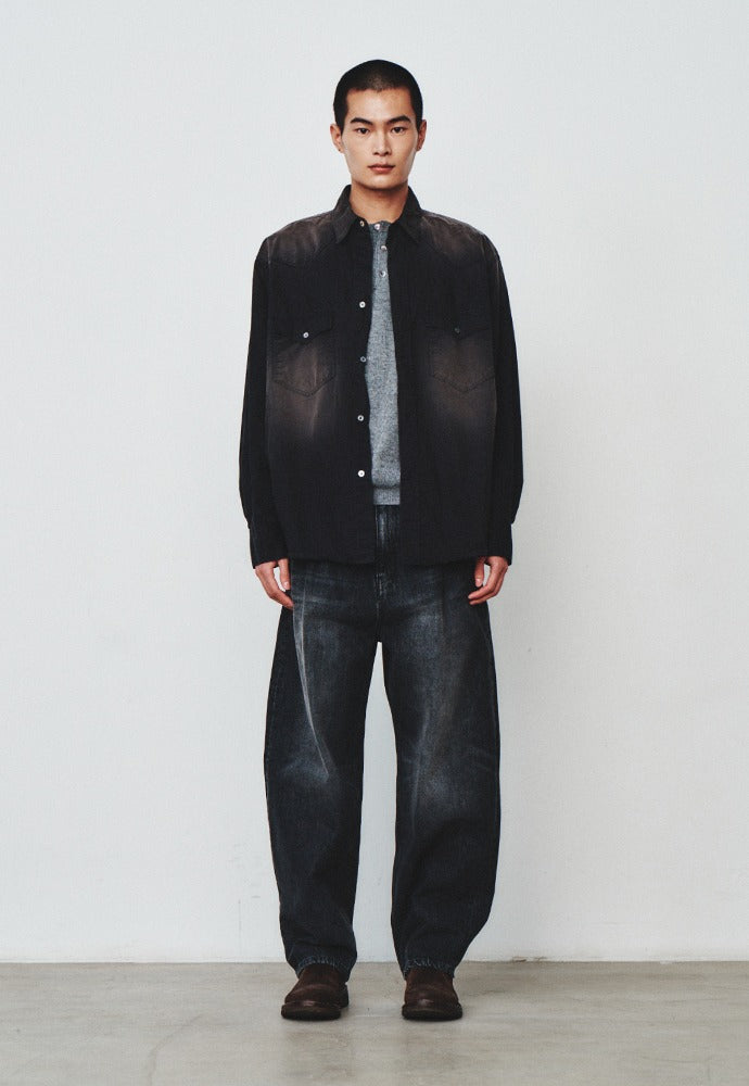 Art if acts - Vintage Western Shirt (Faded Black) product image 1 | TRAB K-Fashion Australia
