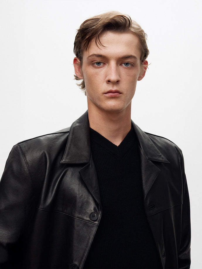 Tonywack - Vegetable Tanned Lamb Leather Jacket (Black) product image 7 | TRAB K-Fashion Australia