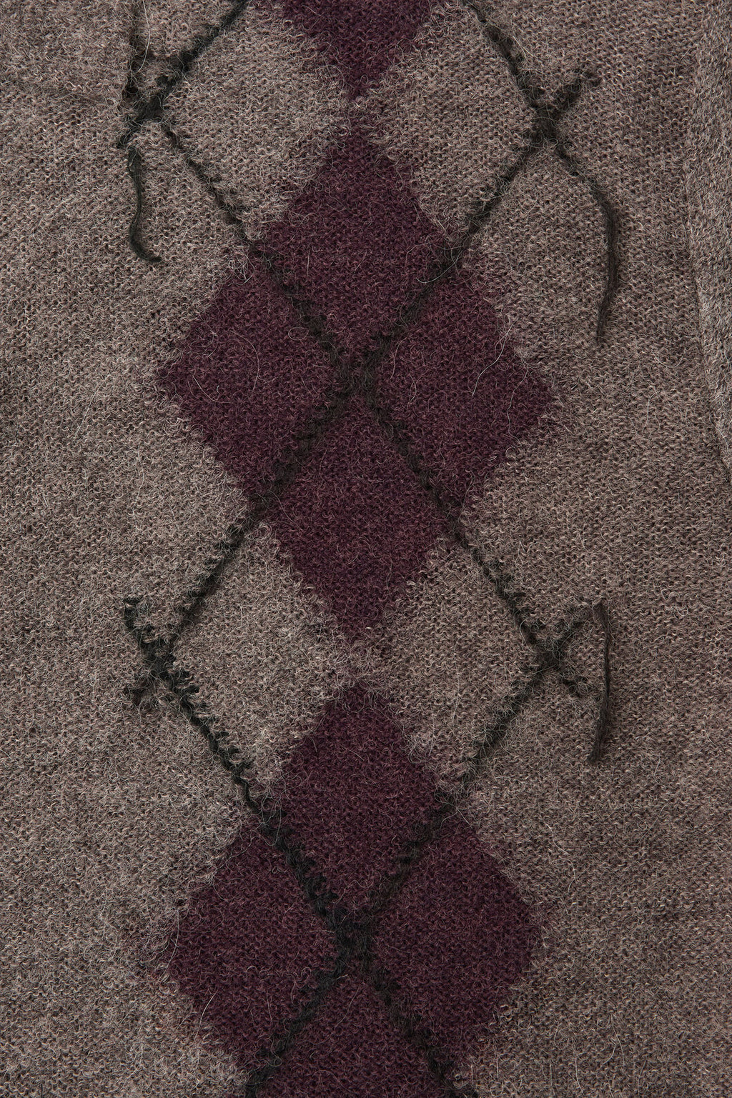 Coor - Inside Out Argyle Collar Cardigan (Melange Brown) product image 6 | TRAB K-Fashion Australia