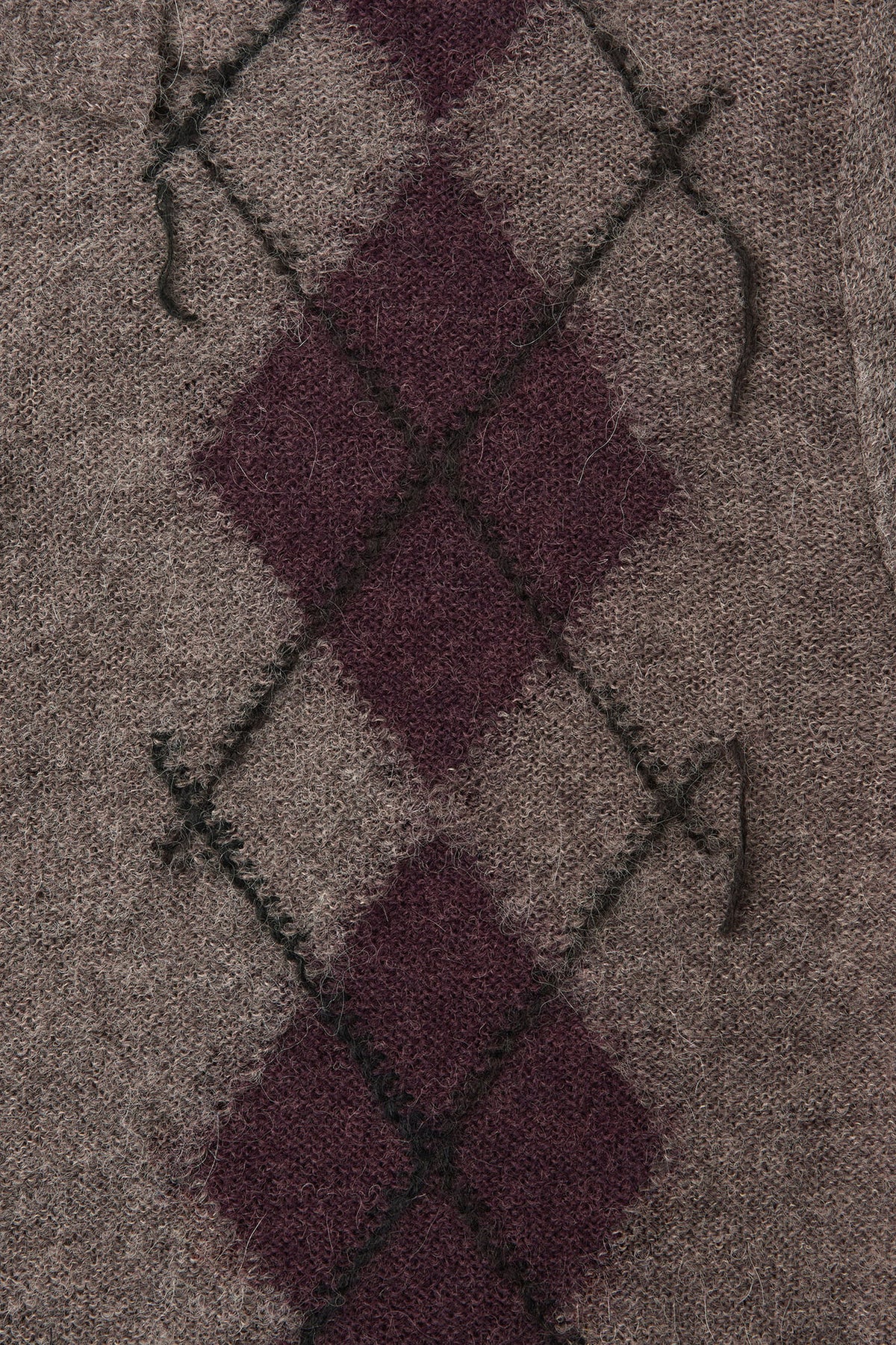 Coor - Inside Out Argyle Collar Cardigan (Melange Brown) product image 6 | TRAB K-Fashion Australia