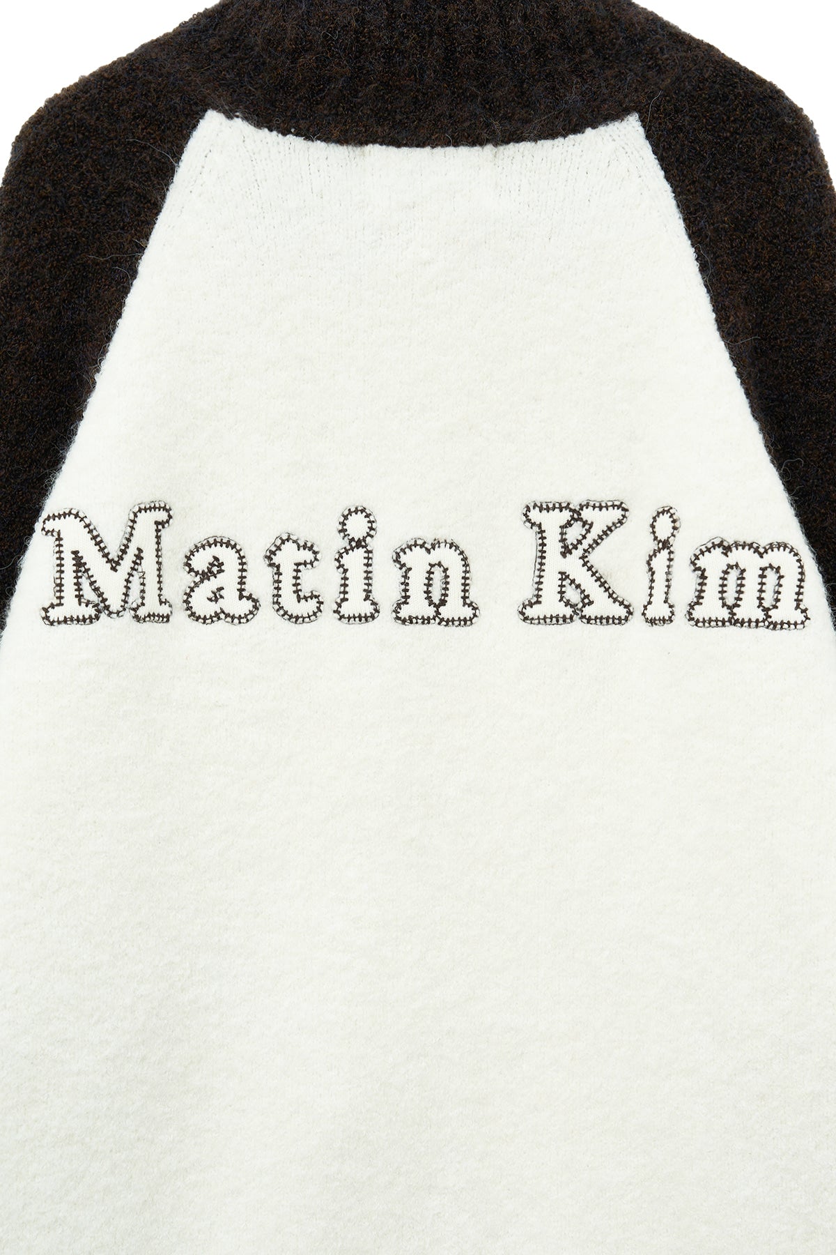Matin Kim - High Neck Raglan Knit Zip Up (Dark Brown) product image 3 | TRAB K-Fashion Australia
