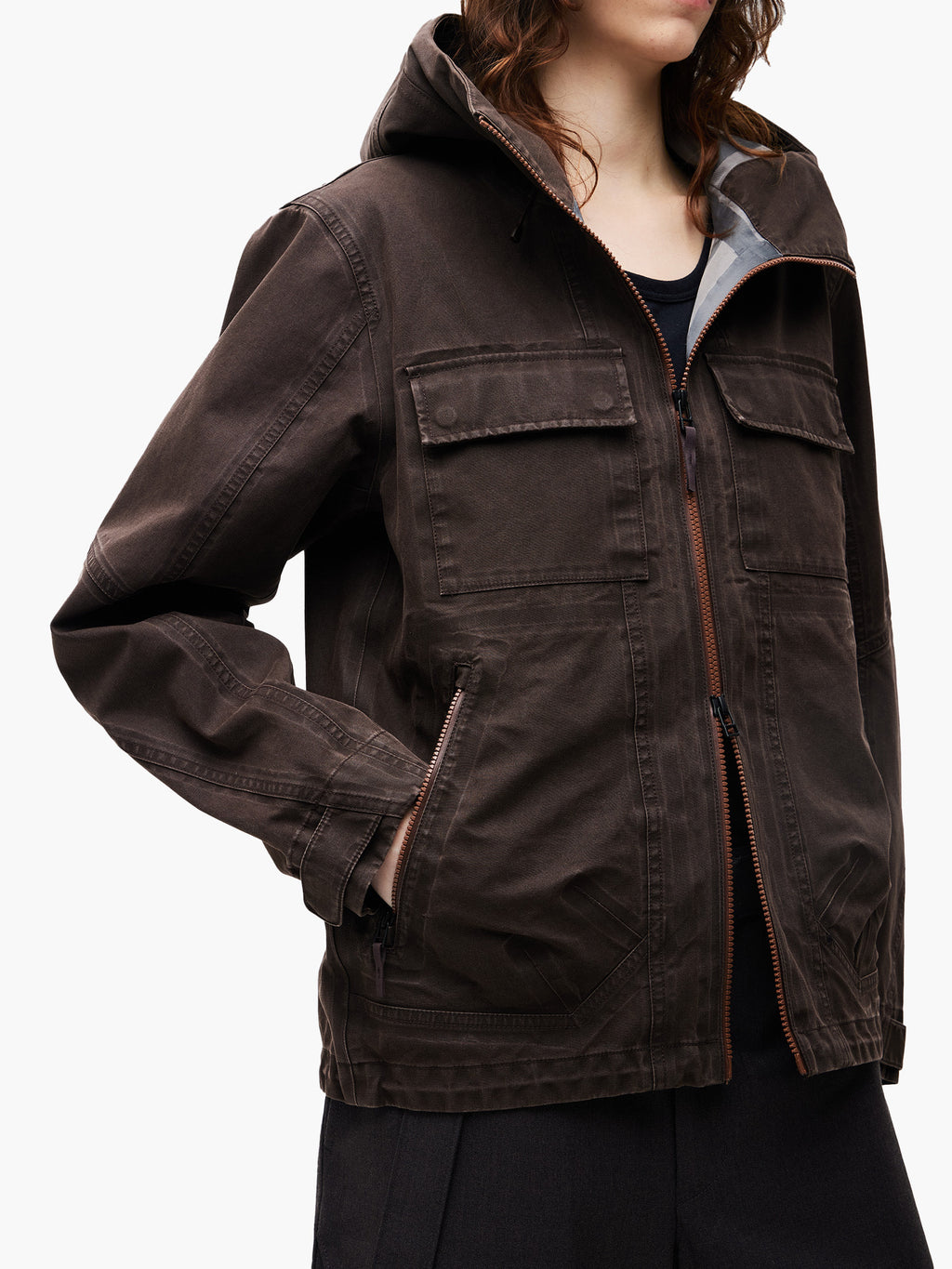 Jiyong Kim - Multi Pocket Jacket (Brown) product image 6 | TRAB K-Fashion Australia