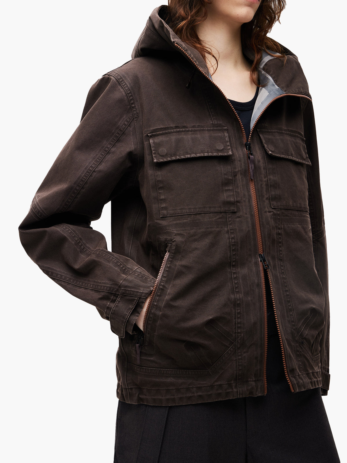 Jiyong Kim - Multi Pocket Jacket (Brown) product image 6 | TRAB K-Fashion Australia