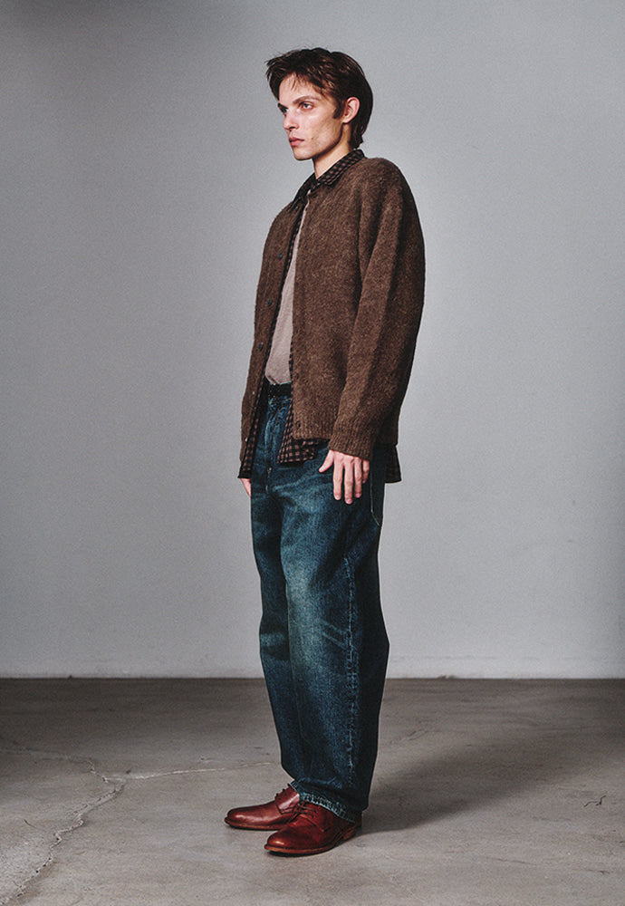 Art if acts - Mohair Round Neck Cardigan (Espresso) product image 2 | TRAB K-Fashion Australia