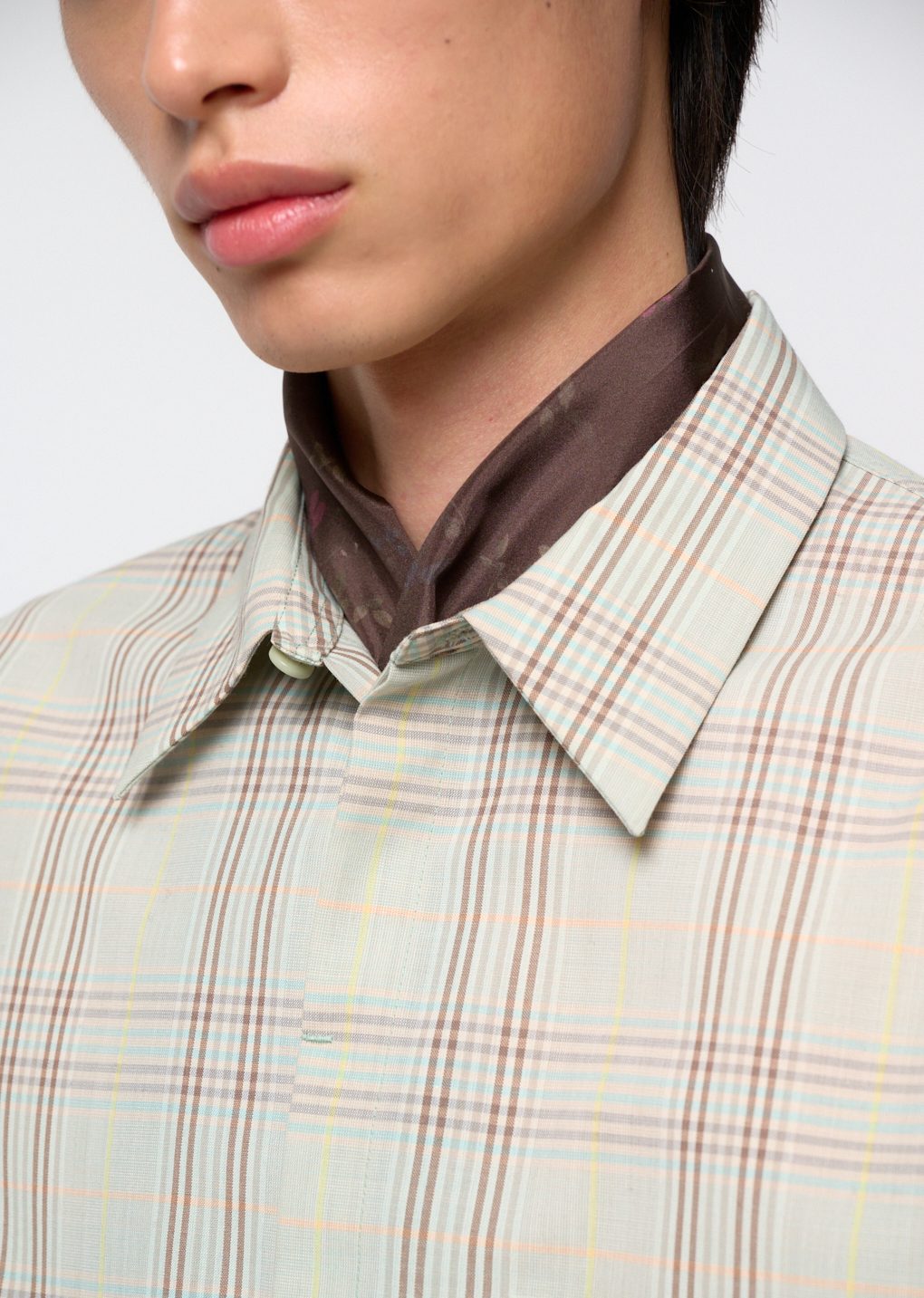 Amomento - Oversized pocket check shirt (Mint) product image 7 | TRAB K-Fashion Australia