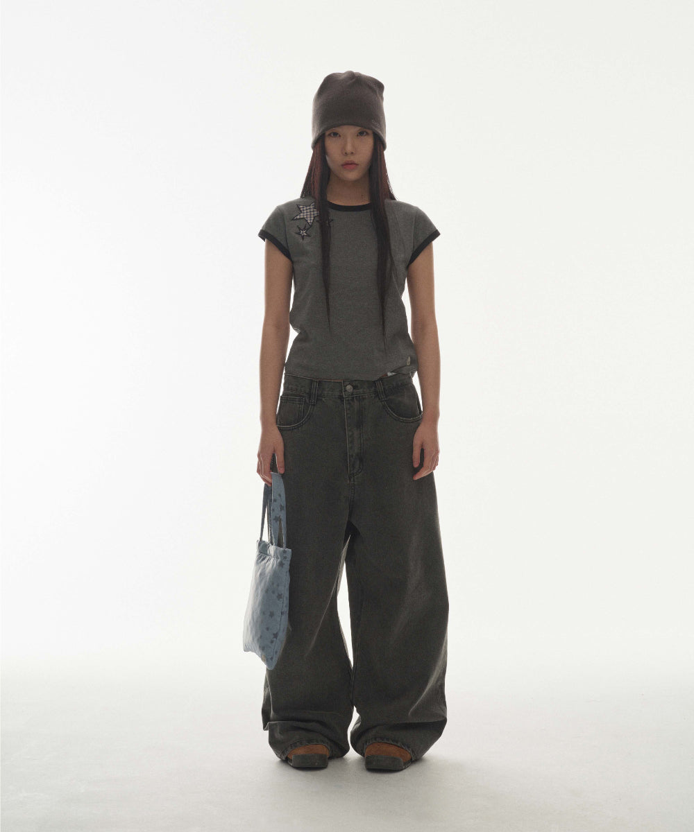 Coyseio - W Stitch Denim Pants (Black) product image 5 | TRAB K-Fashion Australia