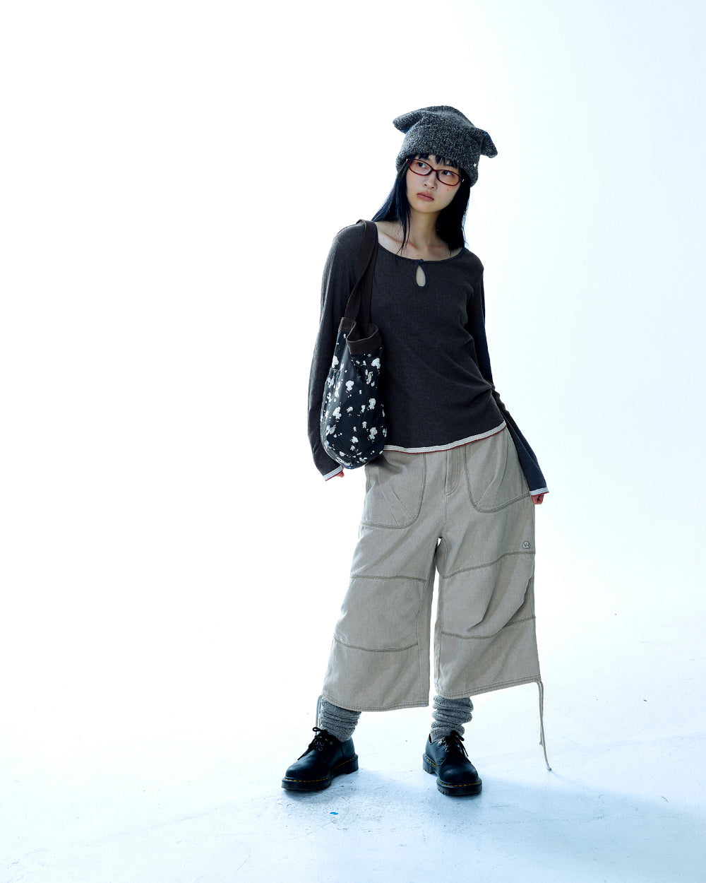 Coyseio - Oxford Zigzag Pants (Beige) product image 8 | TRAB K-Fashion Australia