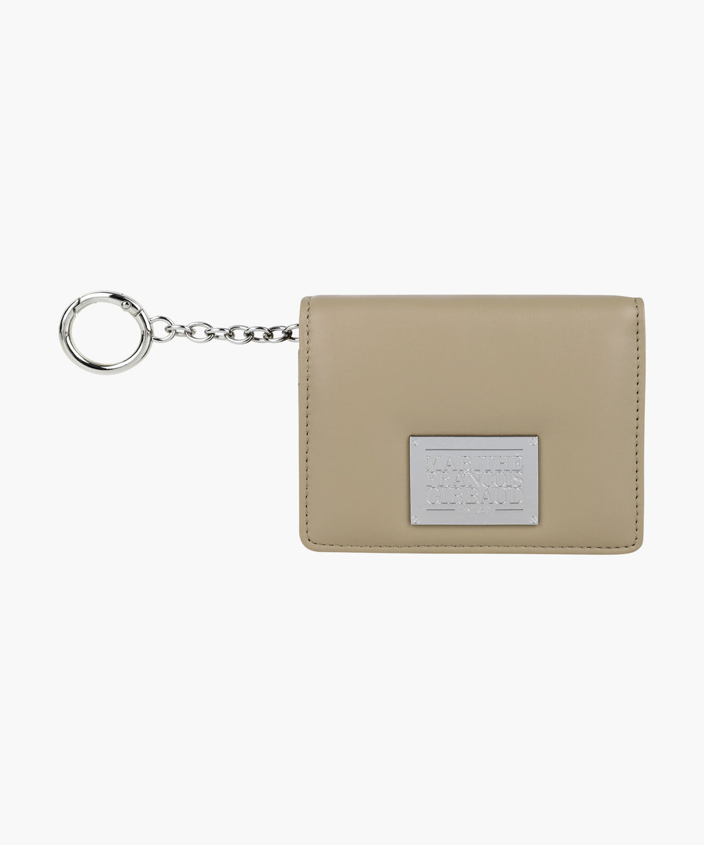 Marithe & Francois Girbaud - Classic Logo Flap Card Wallet (Dark Beige) product image 1 | TRAB K-Fashion Australia