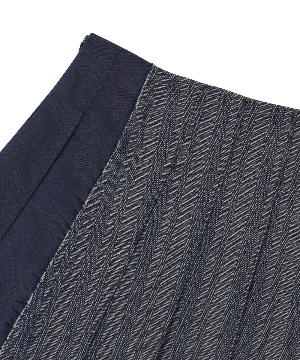 Coyseio - Triple Layer Pleated Skirt (Navy) product image 16 | TRAB K-Fashion Australia