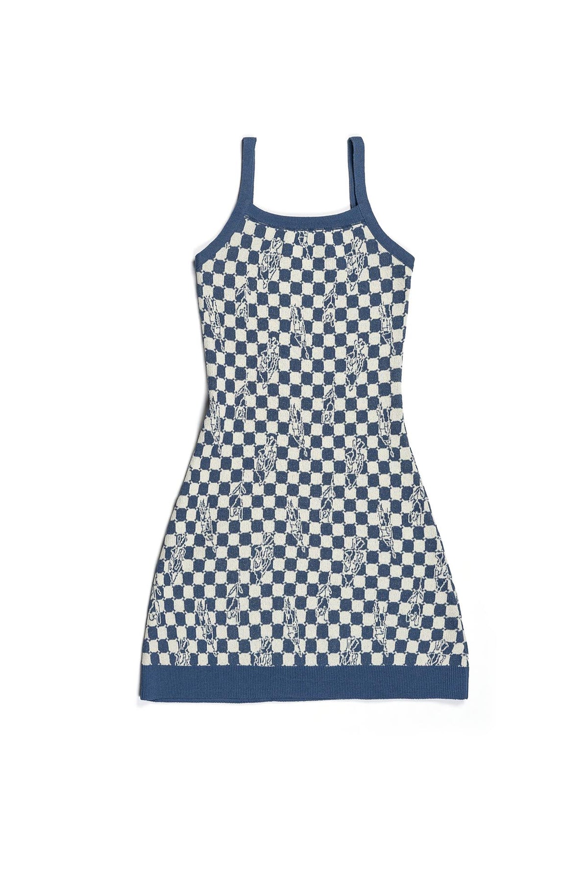 Ioedle - Checkerboard Illusion Sleeveless Knit Dress Naver (OC) product image 2 | TRAB K-Fashion Australia