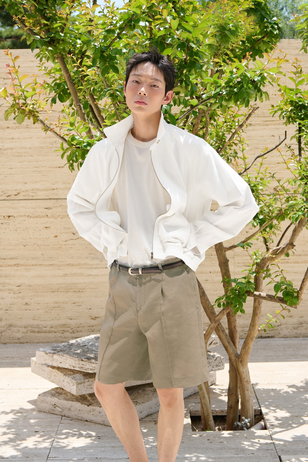 STU - Vintage Swing Jacket (White) product image 2 | TRAB K-Fashion Australia