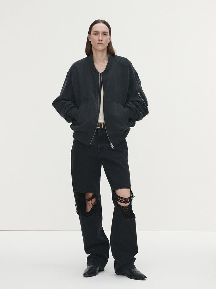 Tonywack - Rayon Twill Bomber Jacket (Carbon) product image 3 | TRAB K-Fashion Australia