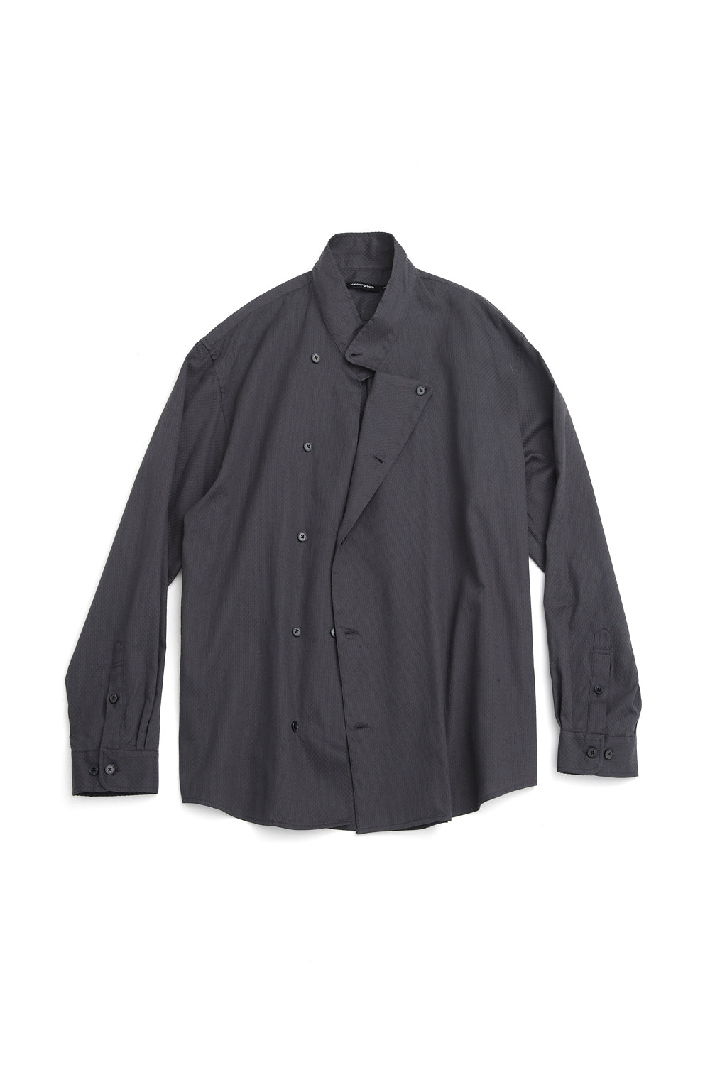 Hatchingroom - Asymmetric Double Shirt Jacquard (Charcoal) product image 1 | TRAB K-Fashion Australia