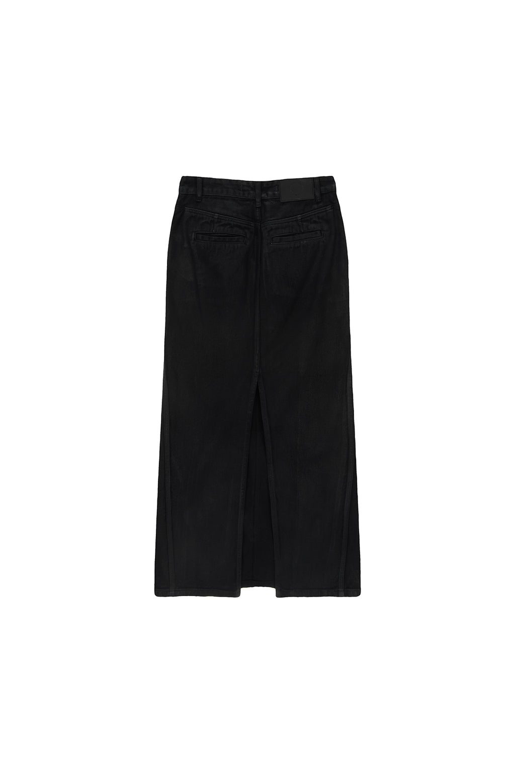 Matin Kim - Wax Coating Denim Skirt (Black) product image 2 | TRAB K-Fashion Australia