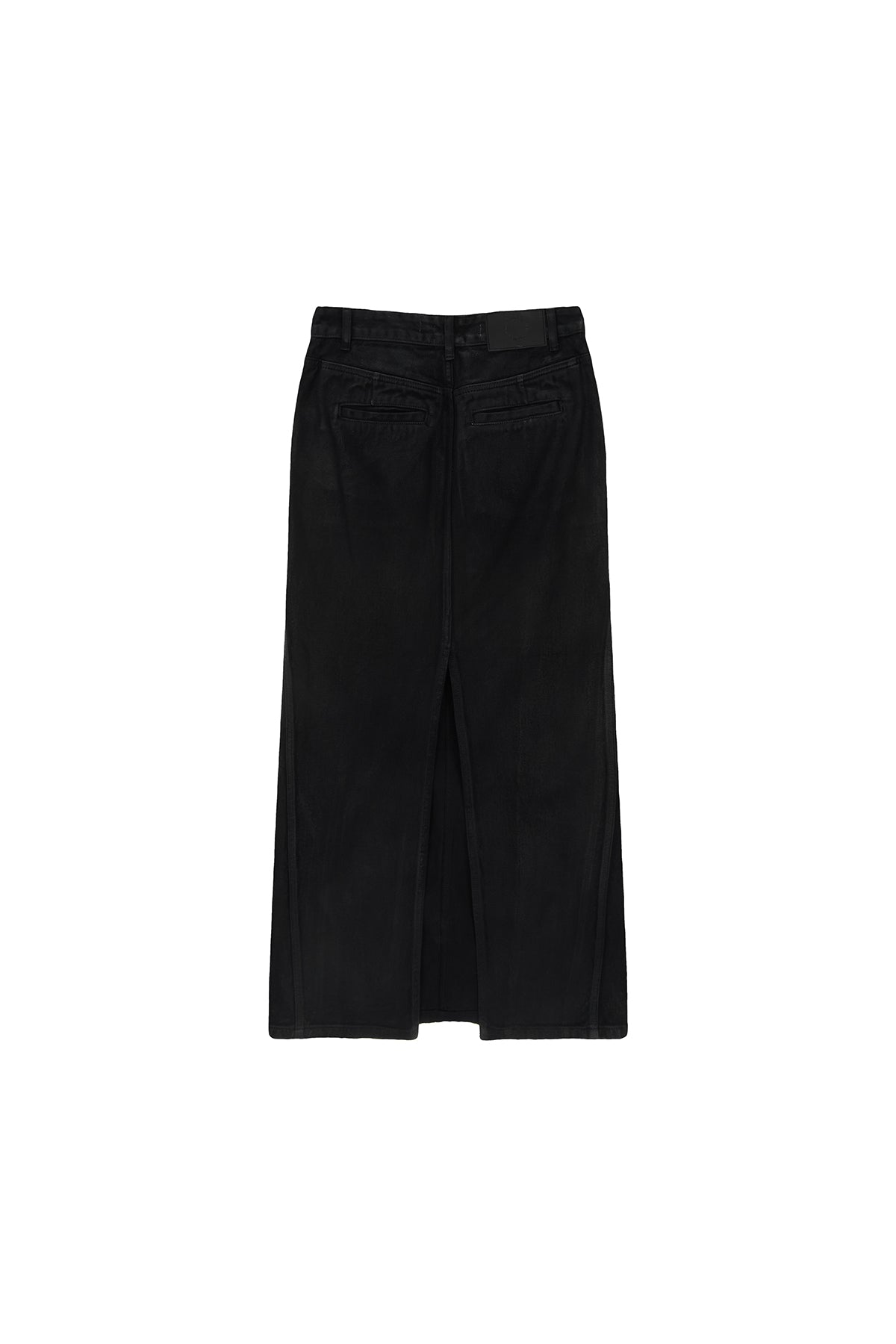 Matin Kim - Wax Coating Denim Skirt (Black) product image 2 | TRAB K-Fashion Australia