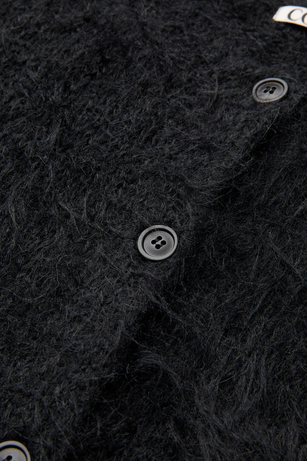 Coor - Fuzzy Cropped Cardigan (Black) product image 7 | TRAB K-Fashion Australia