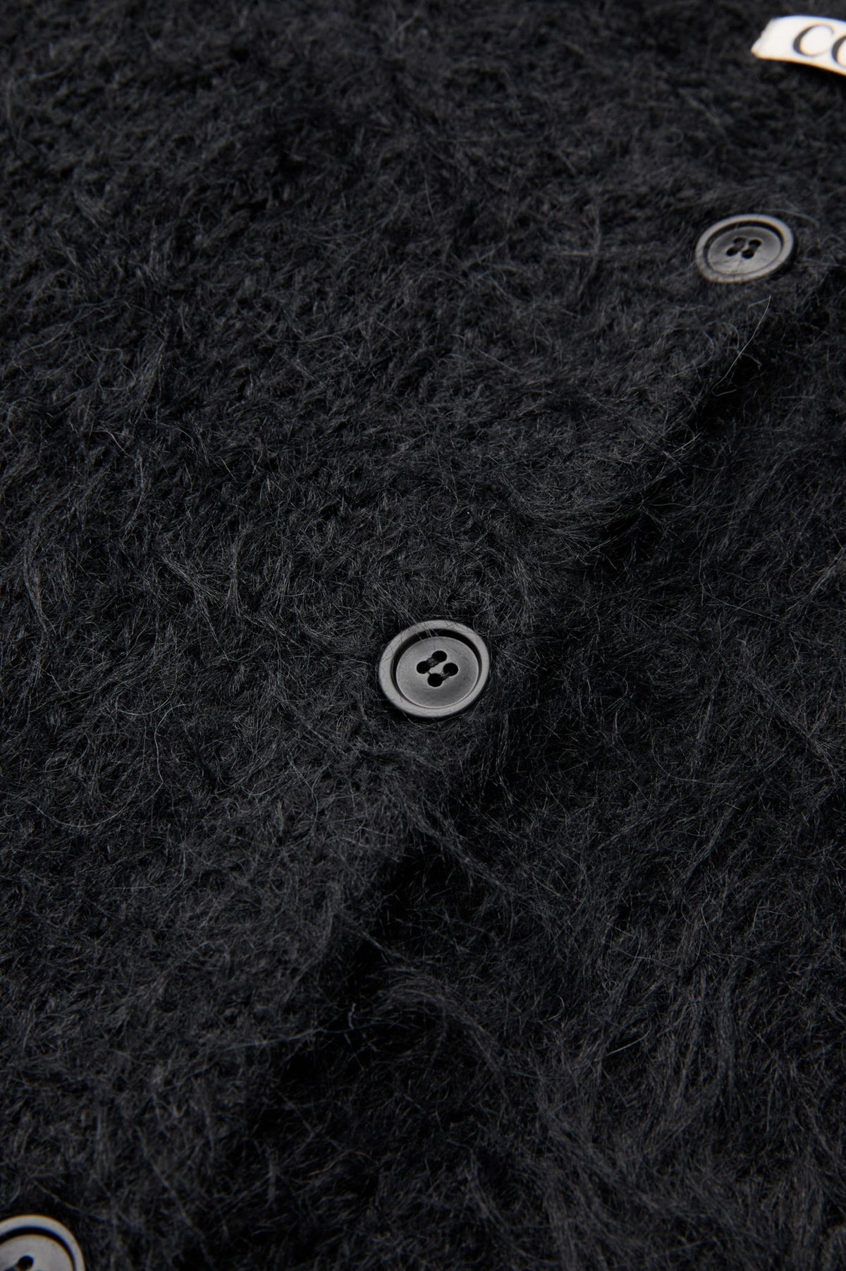 Coor - Fuzzy Cropped Cardigan (Black) product image 7 | TRAB K-Fashion Australia