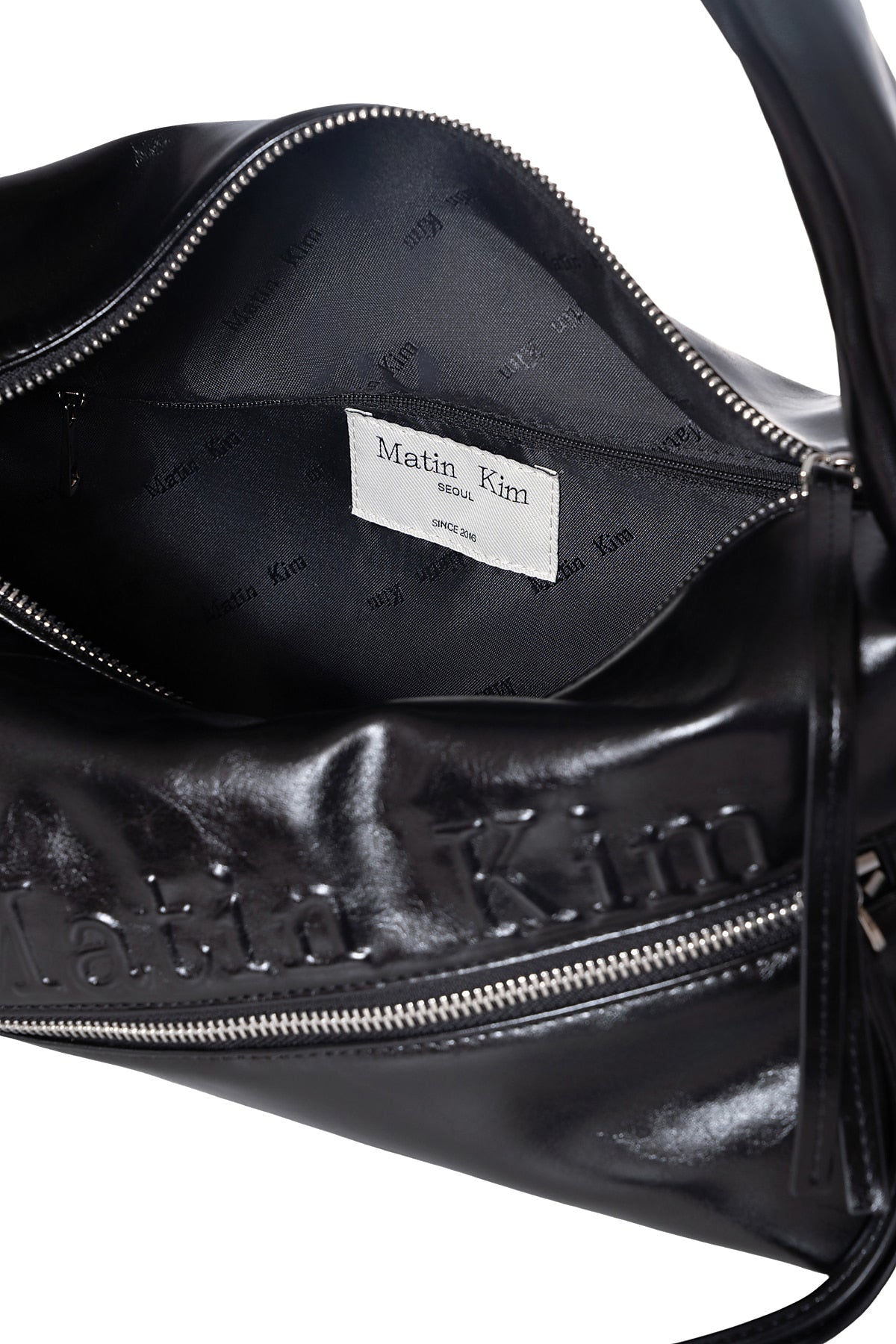 Matin Kim - Padded Diagonal Zipper Bag (Black) product image 5 | TRAB K-Fashion Australia