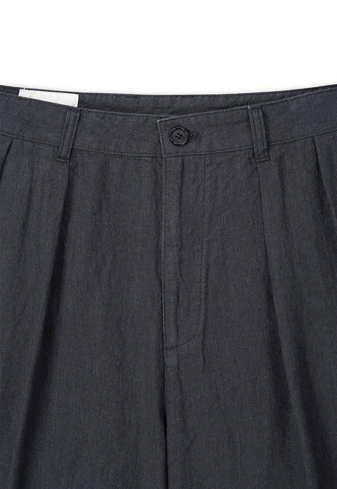 Art if acts - Washed Linen Two Tuck Shorts (Charcoal) product image 8 | TRAB K-Fashion Australia