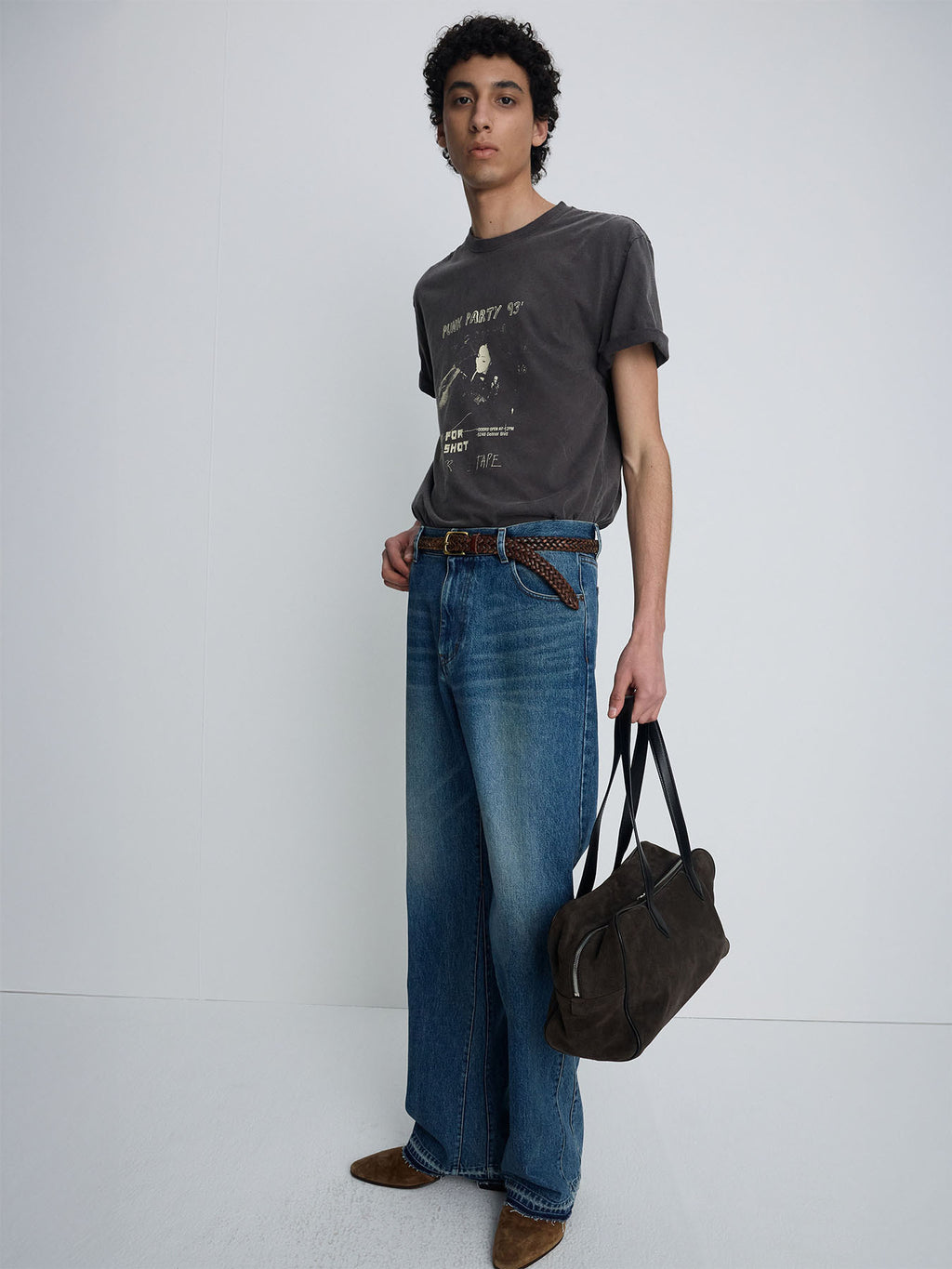 Tonywack - Garment-Dyed Rsvp T-Shirt (Dusty Brown) product image 2 | TRAB K-Fashion Australia