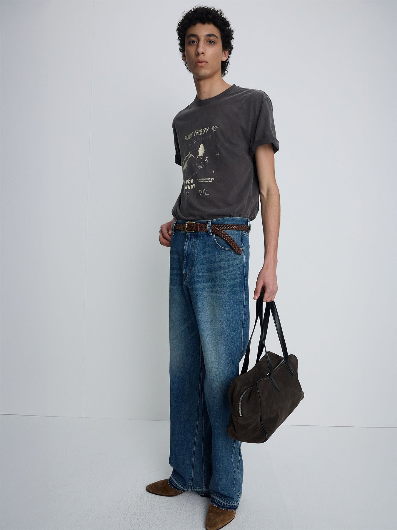 Tonywack - Garment-Dyed Rsvp T-Shirt (Dusty Brown) product image 2 | TRAB K-Fashion Australia