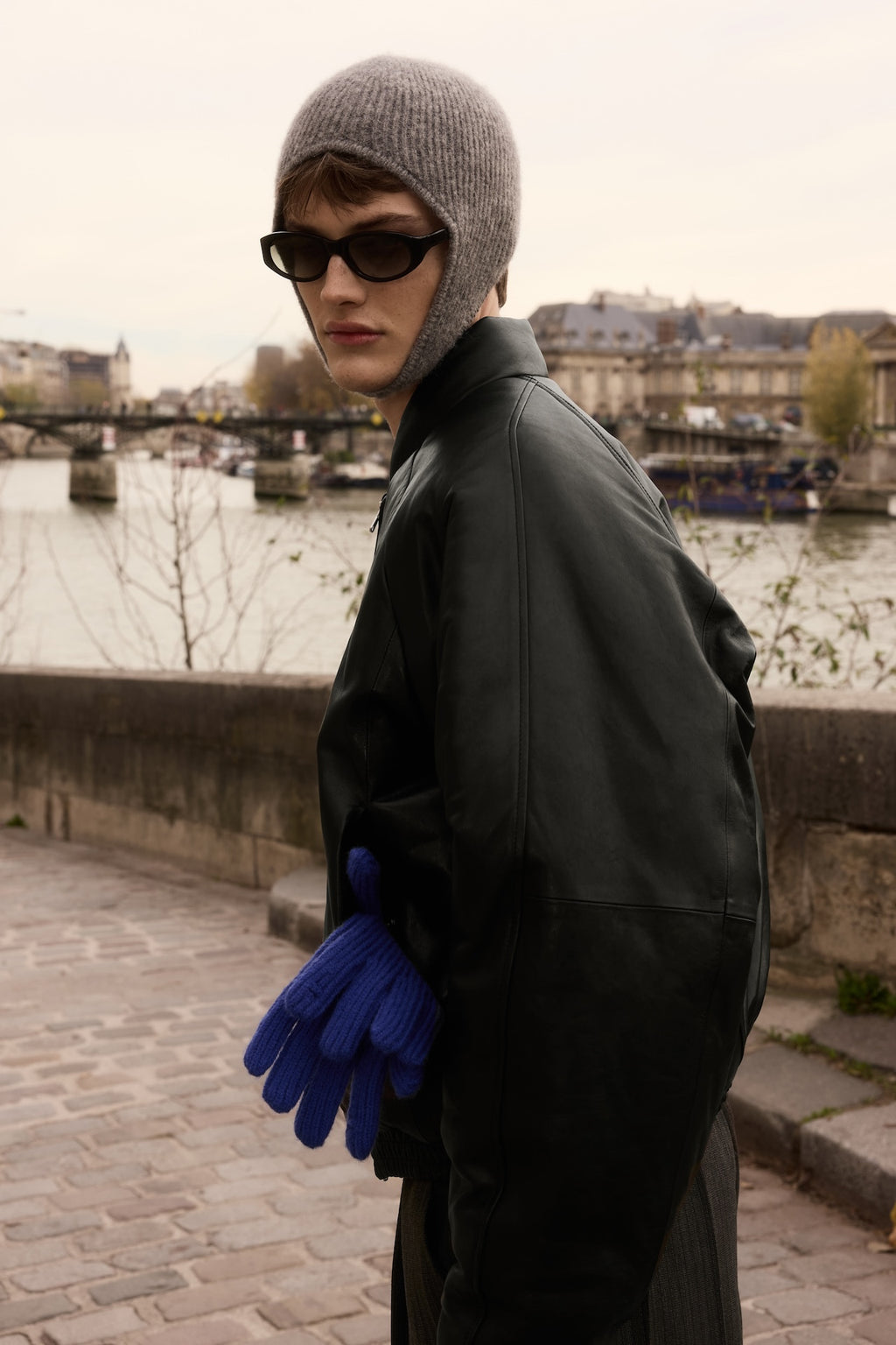 STU - Padded Lambskin Bomber In (Black) product image 4 | TRAB K-Fashion Australia