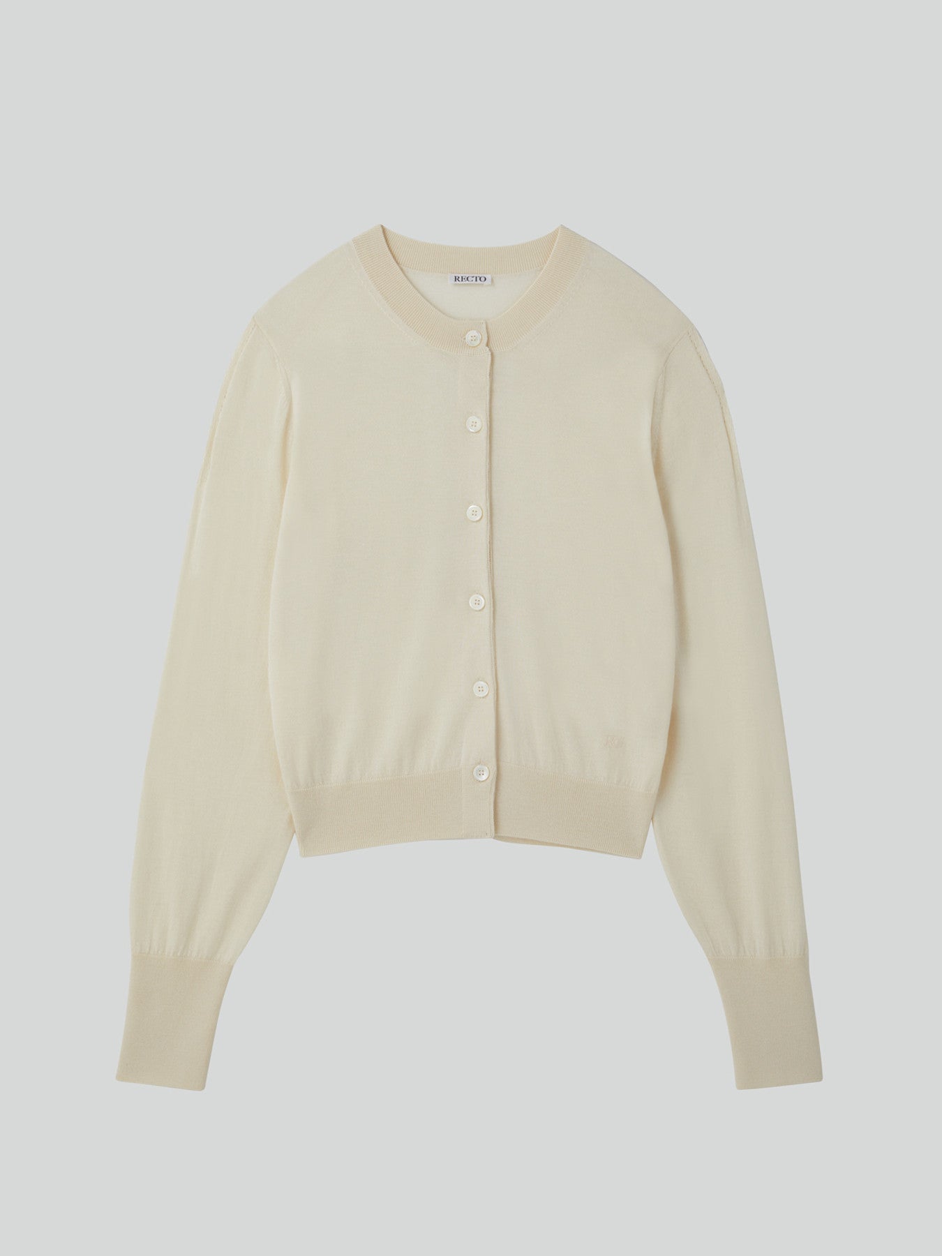 Recto - Silk-Cashmere Knit Cardigan (Cream) product image 4 | TRAB K-Fashion Australia