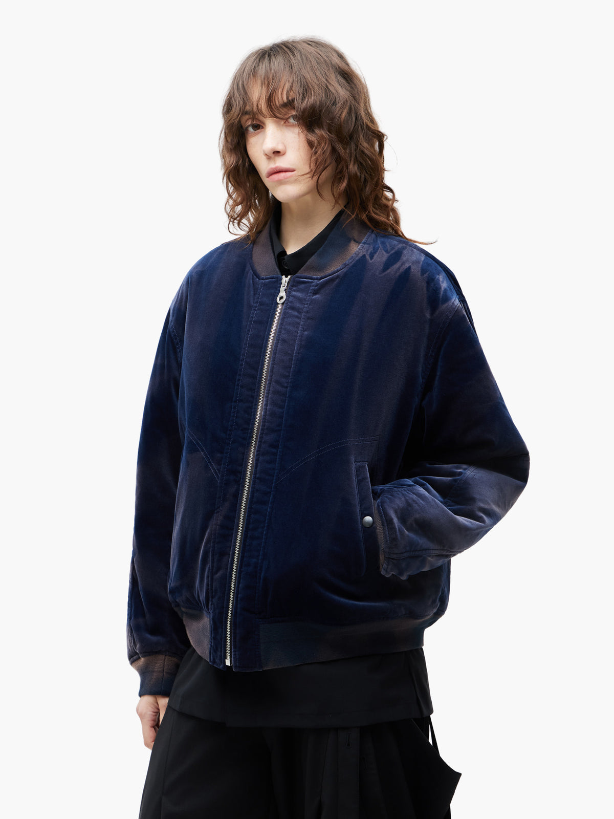 Jiyong Kim - Sun-Bleached Bomber Jacket (Navy) product image 4 | TRAB K-Fashion Australia