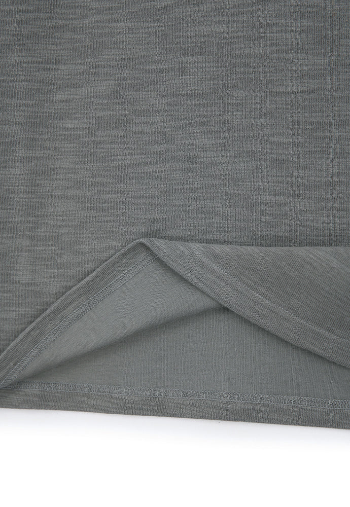 Tonywack - Slub Double Long Sleeve Top (Moss Grey) product image 10 | TRAB K-Fashion Australia