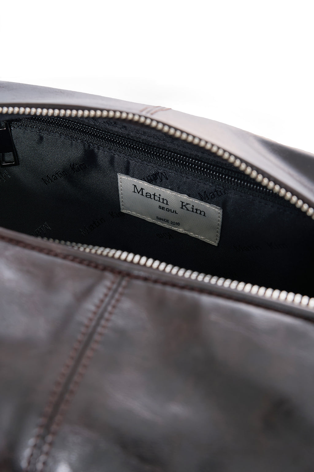 Matin Kim - Matin Soft Form Bowling Bag (Dark Brown) product image 5 | TRAB K-Fashion Australia