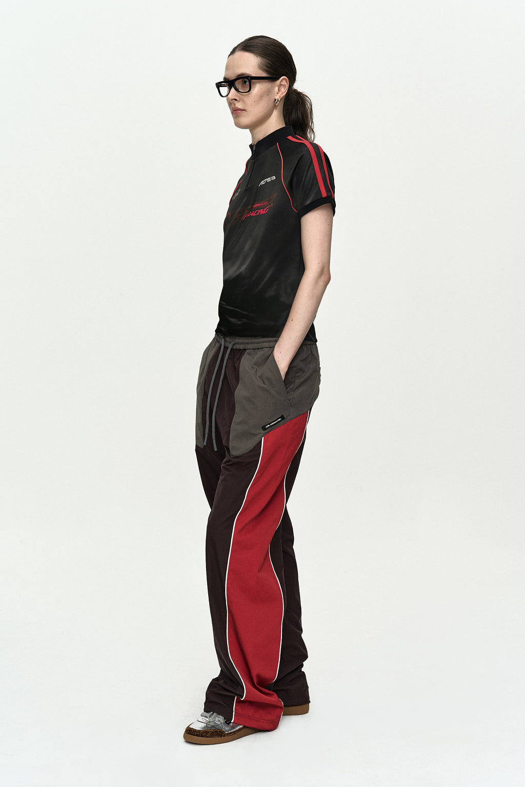 Andersson Bell - Printed Racing Zip-Up Top (Black) product image 3 | TRAB K-Fashion Australia