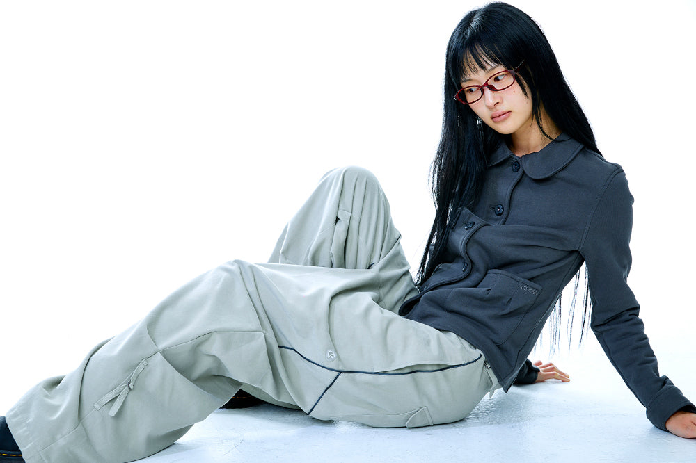 Coyseio - Soft Strap Line Pants (Beige) product image 3 | TRAB K-Fashion Australia