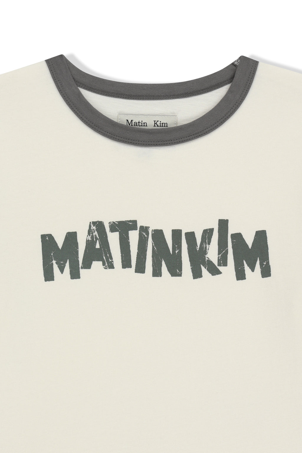 Matin Kim - Matin Logo Ringer Crop Top (Cream) product image 4 | TRAB K-Fashion Australia