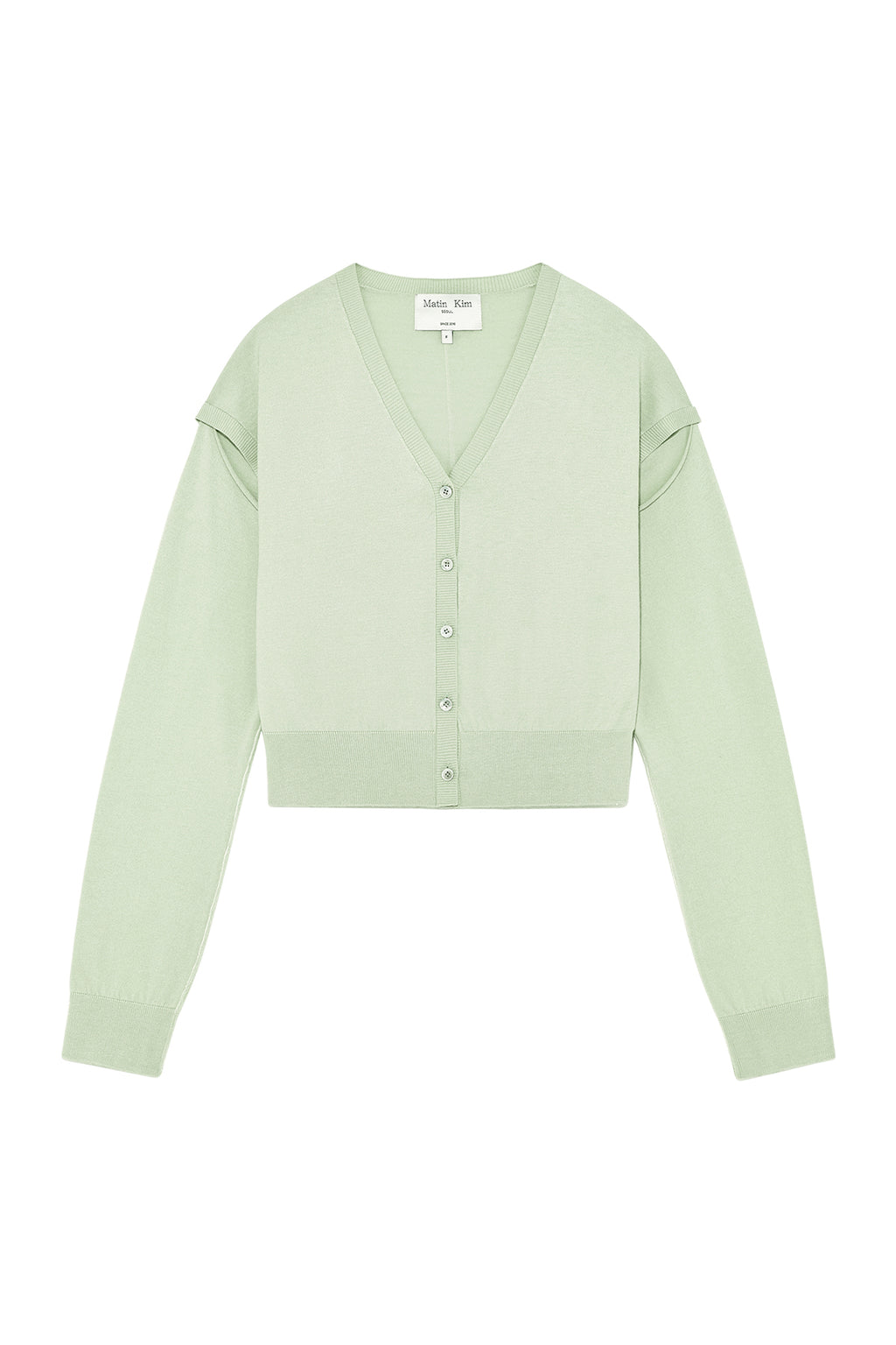 Matin Kim - Slit Detail Button Cardigan (Mint) product image 1 | TRAB K-Fashion Australia