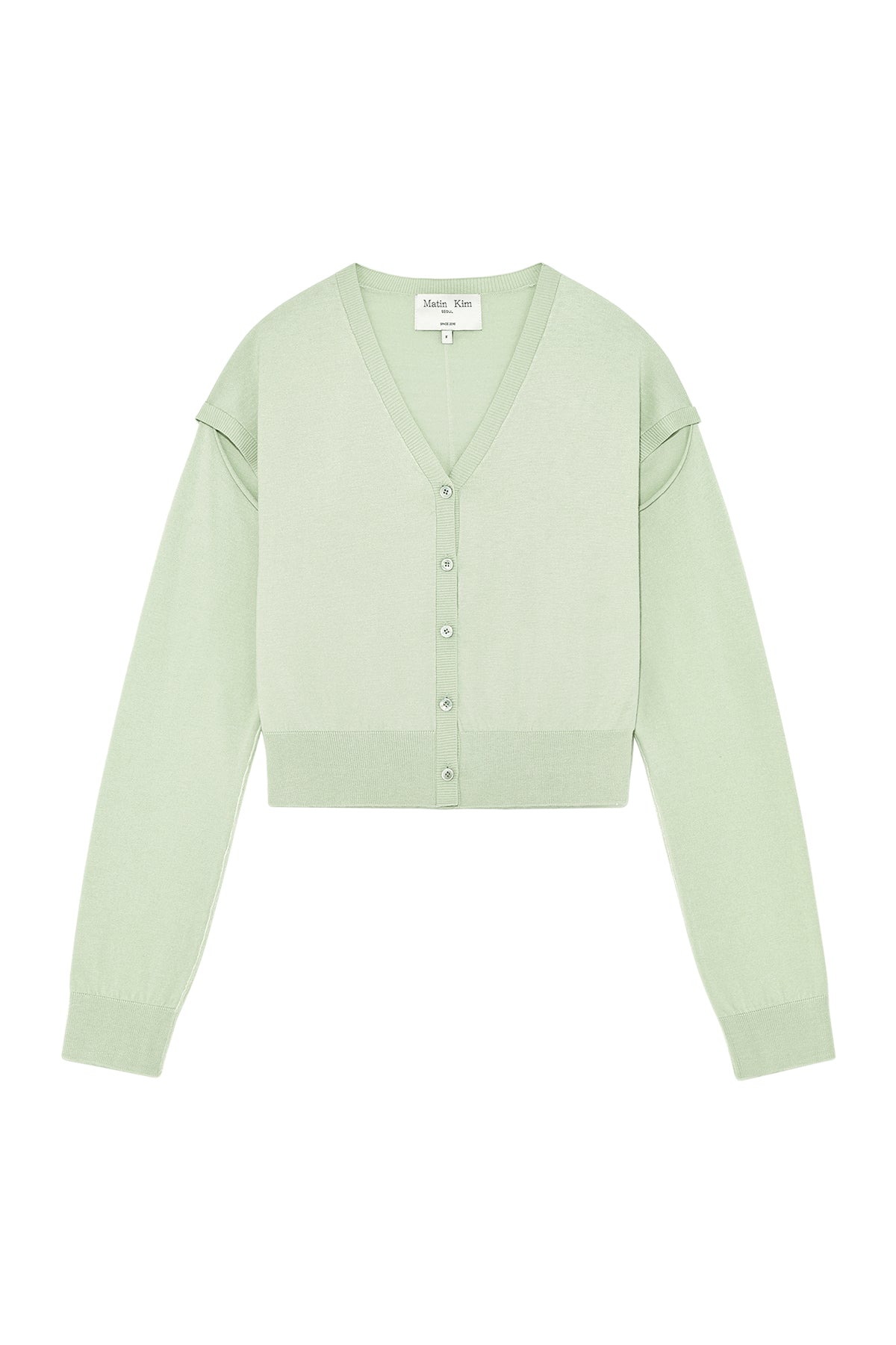 Matin Kim - Slit Detail Button Cardigan (Mint) product image 1 | TRAB K-Fashion Australia
