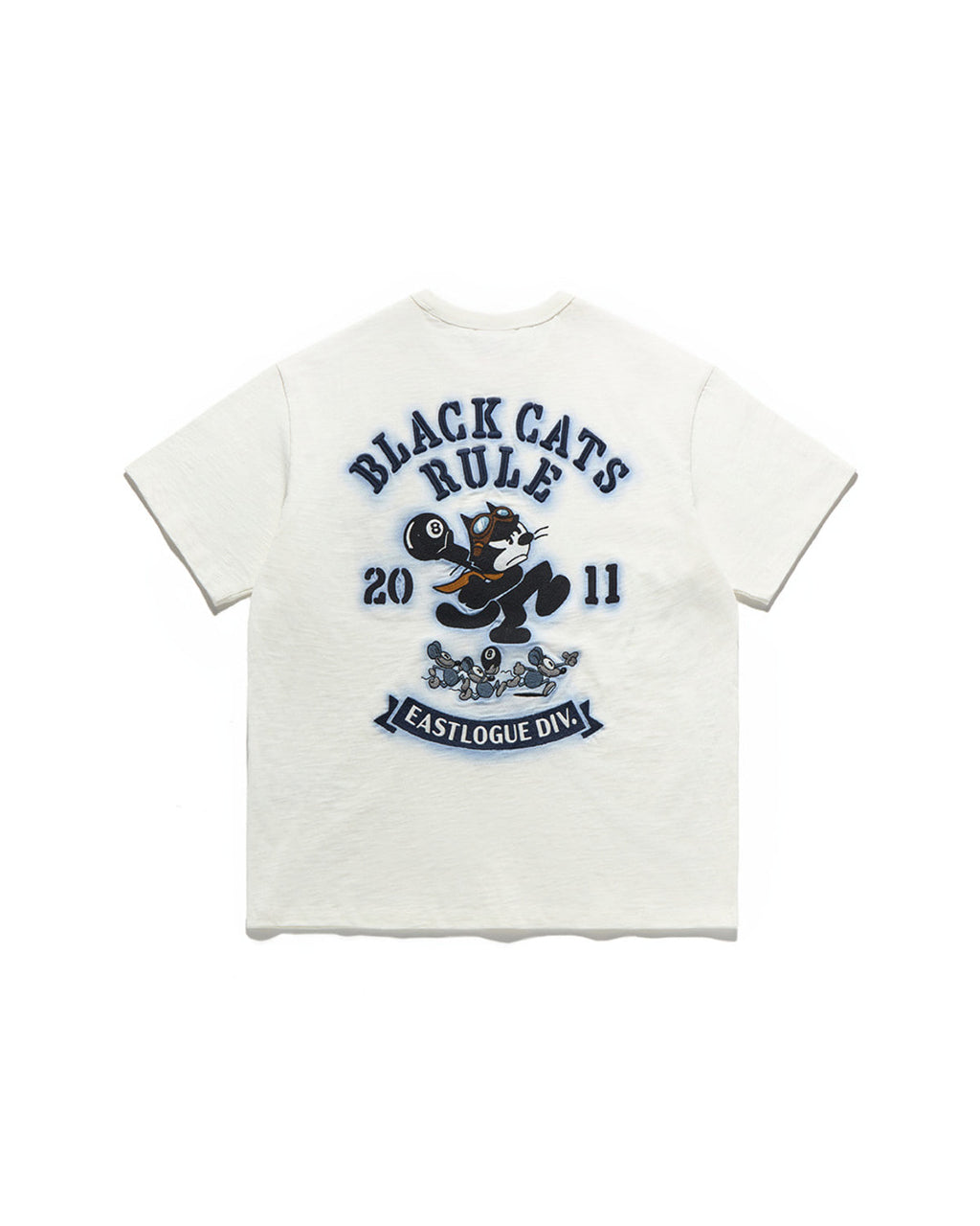 Eastlogue - Felix Shot-put Embroidered T-shirts (Off White) product image 1 | TRAB K-Fashion Australia