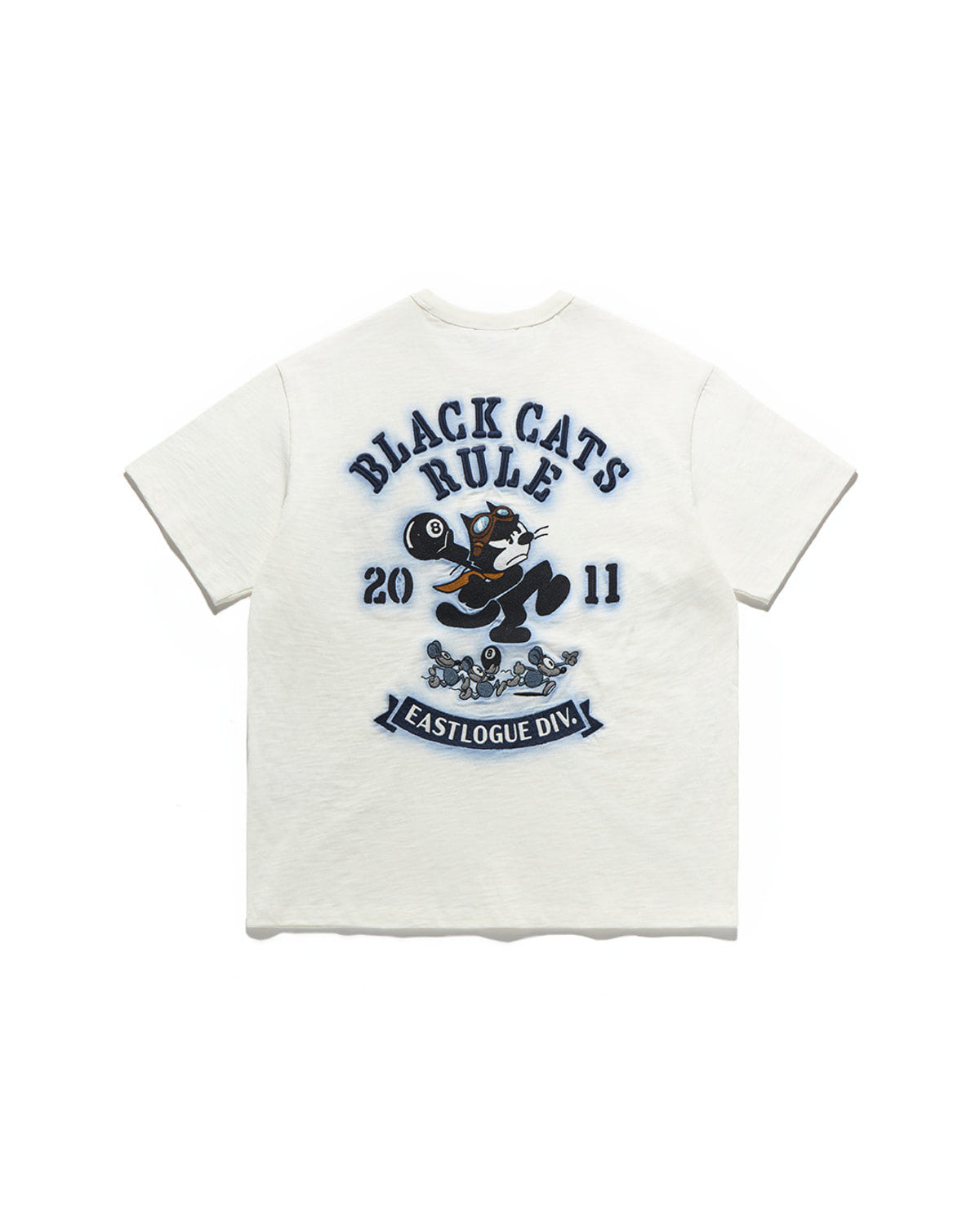 Eastlogue - Felix Shot-put Embroidered T-shirts (Off White) product image 1 | TRAB K-Fashion Australia